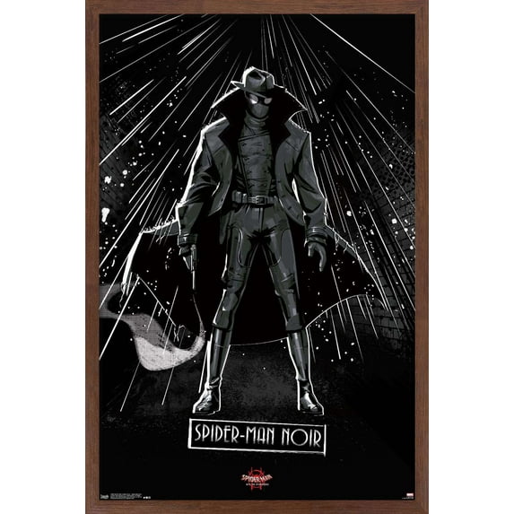 Marvel Spider-Man - Into The Spider-Verse - Spider-Man Noir Wall Poster, 14.725" x 22.375", Framed