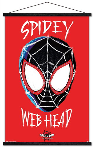 - Into The Spider-Verse - Web Head Wall Poster with Wooden Magnetic Frame, 22.375" 34" - Walmart.com