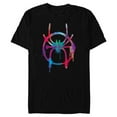 thumbnail image 1 of Marvel Spider-Man Into the Spider-Verse Rainbow Icon - Short Sleeve Blended T-Shirt for Adults - Customized-Black, 1 of 5