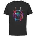 thumbnail image 1 of Marvel Spider-Man Into the Spider-Verse Rainbow Icon - Short Sleeve Cotton T-Shirt for Adults - Customized-Black, 1 of 5