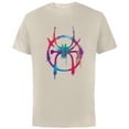 thumbnail image 1 of Marvel Spider-Man Into the Spider-Verse Rainbow Icon - Short Sleeve Cotton T-Shirt for Adults - Customized-Natural, 1 of 5