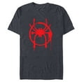 thumbnail image 1 of Marvel Spider-Man Into the Spider-Verse Red Icon - Short Sleeve Blended T-Shirt for Adults -Customized-Navy Heather, 1 of 5