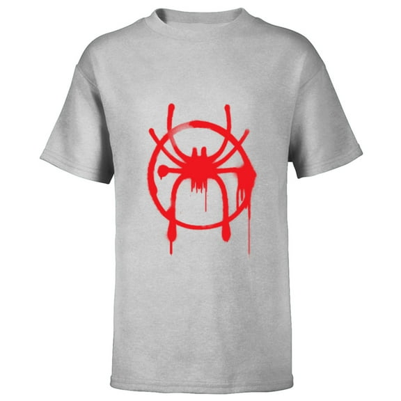 Marvel Spider-Man Into the Spider-Verse Red Icon - Short Sleeve T-Shirt for Kids -Customized-Athletic Heather