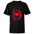 thumbnail image 1 of Marvel Spider-Man Into the Spider-Verse Red Icon - Short Sleeve T-Shirt for Kids -Customized-Black, 1 of 5