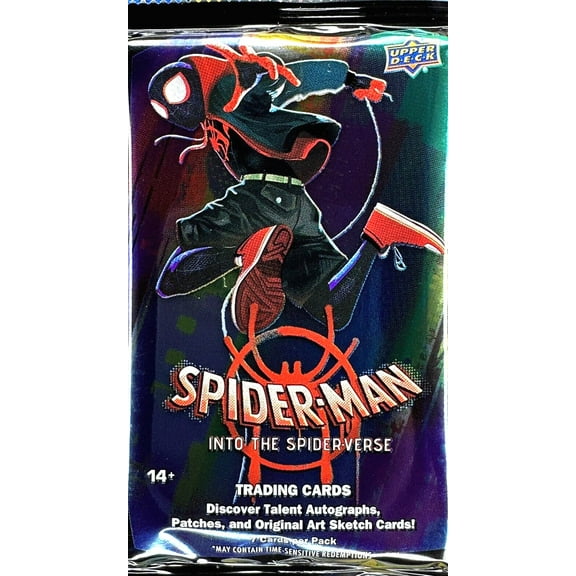 Marvel Spider-Man Into the SpiderVerse Trading Cards Pack (7 Cards)