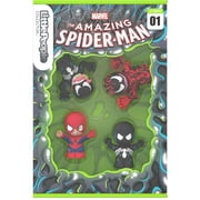 Little People Collector Series Spider-Man Issue 1 Figure 4-Pack Spider-Man, Black Suit Spider-Man, Venom, and Carnage