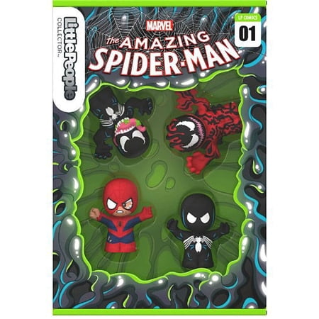 Little People Collector Series Spider-Man: Issue 1 Figure 4-Pack ( Spider-Man, Black Suit Spider-Man, Venom, and Carnage)