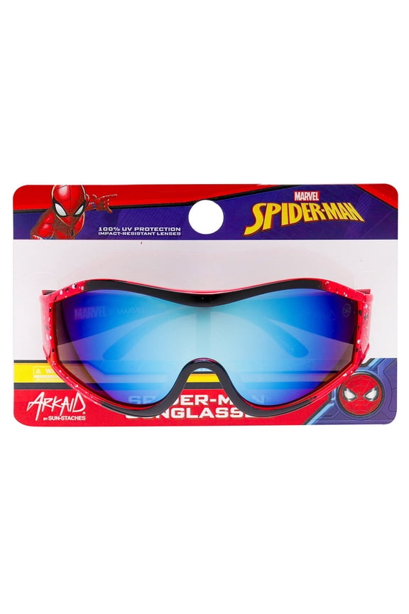 Marvel Spider-Man Kids Sports Wrap Sunglasses Red Paint Splatter