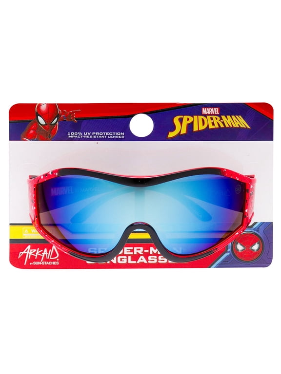 Marvel Spider-Man Kids Sports Wrap Sunglasses Red Paint Splatter