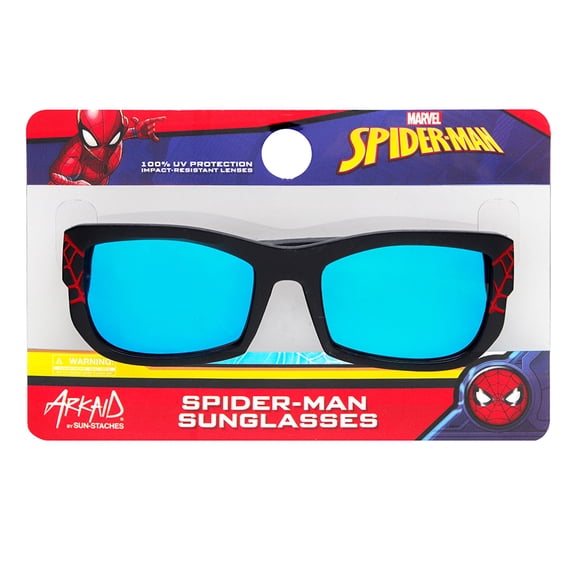 Marvel Spider-Man Kids Sporty Sunglasses Black with Red Webs