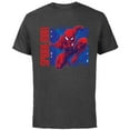 thumbnail image 1 of Marvel Spider-Man Leaping into Action All-Red - Short Sleeve Cotton T-Shirt for Adults - Customized-Charcoal, 1 of 5