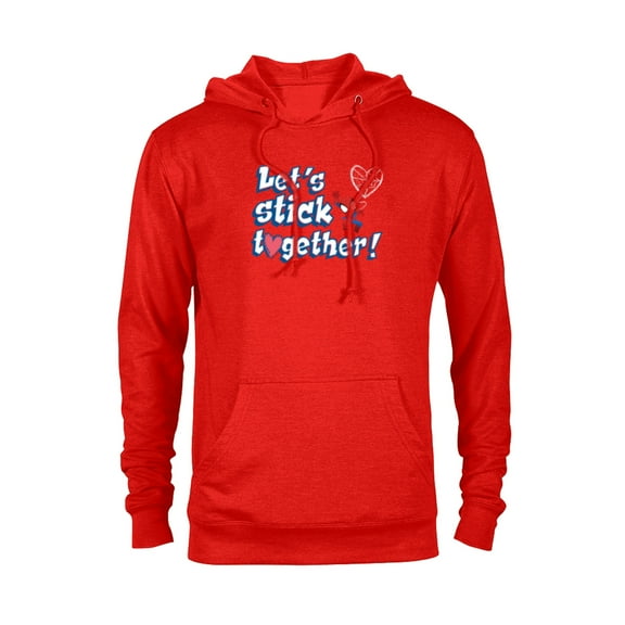 Marvel Spider-Man Let's Stick Together Valentine's Day - Pullover Hoodie for Adults - Customized-Red