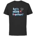 thumbnail image 1 of Marvel Spider-Man Let's Stick Together Valentine's Day - Short Sleeve Cotton T-Shirt for Adults - Customized-Black, 1 of 5