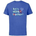 thumbnail image 1 of Marvel Spider-Man Let's Stick Together Valentine's Day - Short Sleeve Cotton T-Shirt for Adults - Customized-Royal Heather, 1 of 5