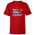 thumbnail image 1 of Marvel Spider-Man Let's Stick Together Valentine's Day - Short Sleeve T-Shirt for Kids - Customized-Red, 1 of 5