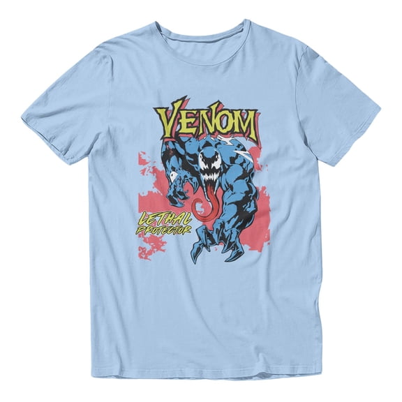 Marvel Spider-Man Lethal Protector Comic Vintage Men's T Shirt (Light Blue, S-XXXL)