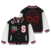 Marvel Spidey & His Amazing Friends Spider-Man Letterman Varsity Bomber Jacket (Boys), Sizes 3T-7
