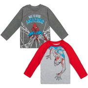 Marvel Spider-Man Little Boys 2 Pack Long Sleeve T-Shirts Toddler to Big Kid