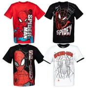 Marvel Spider-Man Little Boys 4 Pack Pullover T-Shirts