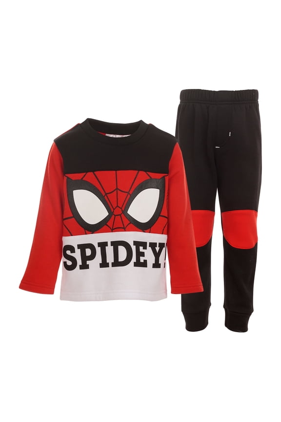 Spider-Man Little Boys Fleece Sweatshirt and Pants Set Toddler to Big Kid