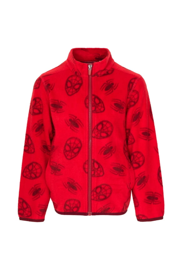 Spider-Man Little Boys Fleece Zip Up Jacket Red 6