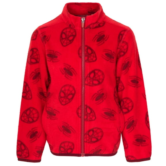 Marvel Spider-Man Little Boys Fleece Zip Up Jacket Red 7