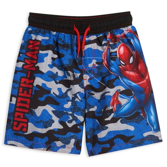 Marvel Spider-Man Little Boys Swim Trunks Bathing Suit Toddler to Big Kid
