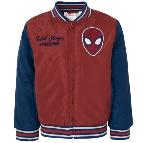 Marvel Spider-Man Little Boys Varsity Bomber Jacket Red 7-8