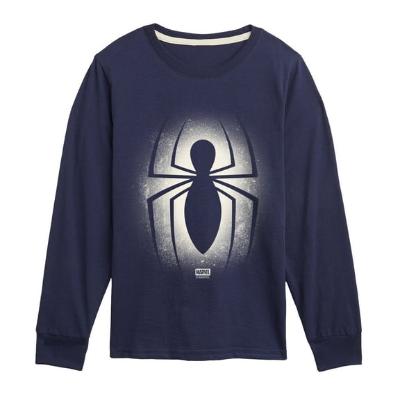 Spider-Man - Spidey Logo Spray - Youth Boys Long Sleeve Graphic T-Shirt