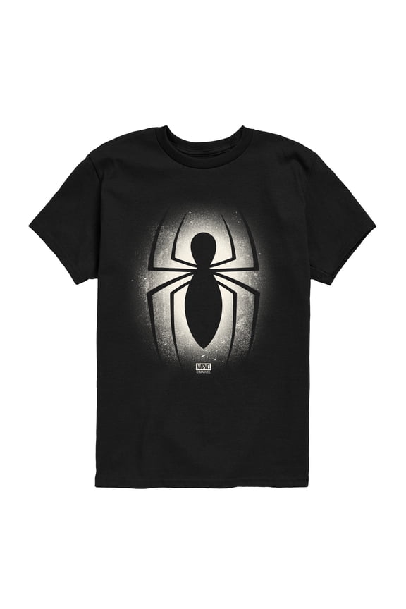 - Spidey Logo Spray - Youth Boys Short Sleeve Graphic T-Shirt