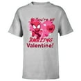 thumbnail image 1 of Marvel Spider-Man Love Heart You’re An Amazing Valentine - Short Sleeve T-Shirt for Kids - Customized-Athletic Heather, 1 of 5