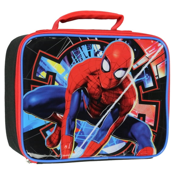 Marvel Spider-Man Lunch Box Spiderman Superhero Insulated Kids Lunch Bag Tote 11"