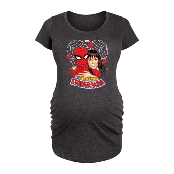 Marvel Spider-Man - Mary Jane Valentine - Maternity Scoop Neck Graphic T-Shirt
