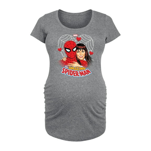 Marvel Spider-Man - Mary Jane Valentine - Maternity Scoop Neck Graphic T-Shirt