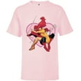 thumbnail image 1 of Marvel Spider-Man & Mary Jane Variant Cover Valentine's Day - Short Sleeve T-Shirt for Kids – Customized-Soft Pink, 1 of 5