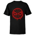 thumbnail image 1 of Marvel Spider-Man Mask Logo Melting Paint Drip - Short Sleeve T-Shirt for Kids - Customized-Black, 1 of 5
