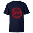 thumbnail image 1 of Marvel Spider-Man Mask Logo Melting Paint Drip - Short Sleeve T-Shirt for Kids - Customized-Navy, 1 of 5