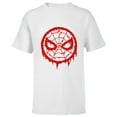 thumbnail image 1 of Marvel Spider-Man Mask Logo Melting Paint Drip - Short Sleeve T-Shirt for Kids - Customized-White, 1 of 5