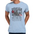 thumbnail image 1 of Marvel Spider-Man Mask Retro Sparkle Men's T Shirt (Light Blue, S-XXXL), 1 of 4
