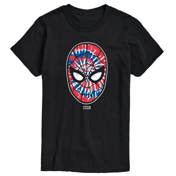 Marvel Spider-Man - Mask Tie Dye Flag - Men's Short Sleeve Graphic T-Shirt
