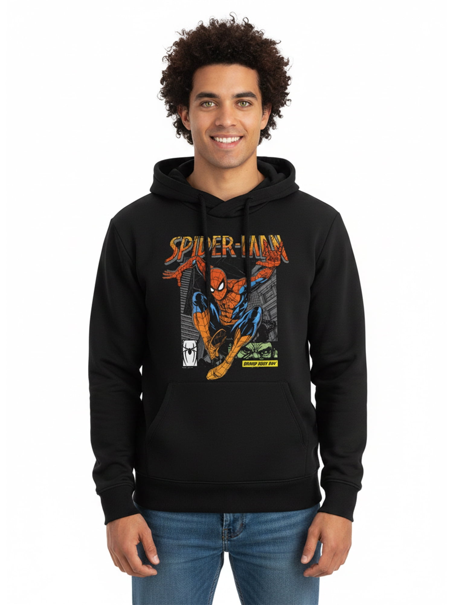 Marvel Spider-Man, Men's & Big Men's Graphic Pullover Hoodie, New Build Spider, Sizes S-3XL