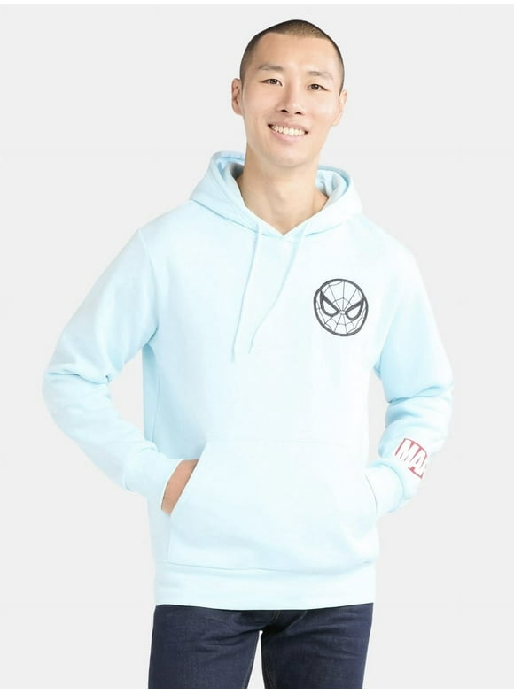 Spider-Man Men's Graphic Print Hoodie with Long Sleeves, Sizes S-2XL