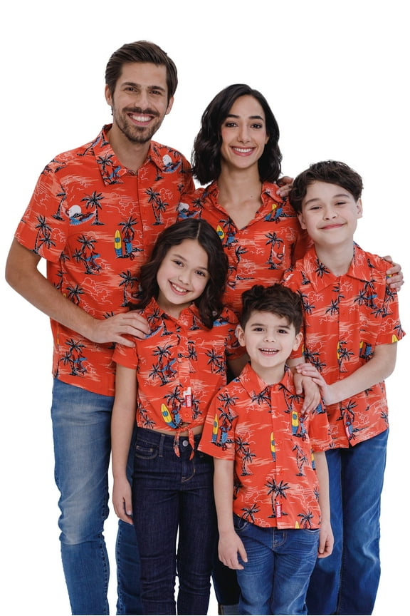 Spider-Man Men's Women's Matching Family Hawaiian Button Down Shirt Adult