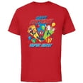 thumbnail image 1 of Marvel Spider-Man Miles Gwen Happy Birthday Super Hero! - Short Sleeve Cotton T-Shirt for Adults - Customized-Red, 1 of 5