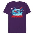 thumbnail image 1 of Marvel Spider-Man Miles Gwen Have a Web-Slinging Birthday - Short Sleeve Blended T-Shirt for Adults - Customized-Purple, 1 of 5