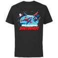 thumbnail image 1 of Marvel Spider-Man Miles Gwen Have a Web-Slinging Birthday - Short Sleeve Cotton T-Shirt for Adults - Customized-Black, 1 of 5