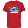 thumbnail image 1 of Marvel Spider-Man Miles Gwen Have a Web-Slinging Birthday - Short Sleeve Cotton T-Shirt for Adults - Customized-Red, 1 of 5