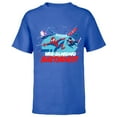 thumbnail image 1 of Marvel Spider-Man Miles Gwen Have a Web-Slinging Birthday - Short Sleeve T-Shirt for Kids - Customized-Royal, 1 of 5