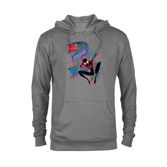 Marvel Spider-Man Miles Morales 3rd Birthday Graphic - Pullover Hoodie for Adults - Customized-Graphite Heather
