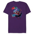 thumbnail image 1 of Marvel Spider-Man Miles Morales 3rd Birthday Graphic - Short Sleeve Blended T-Shirt for Adults - Customized-Purple, 1 of 5